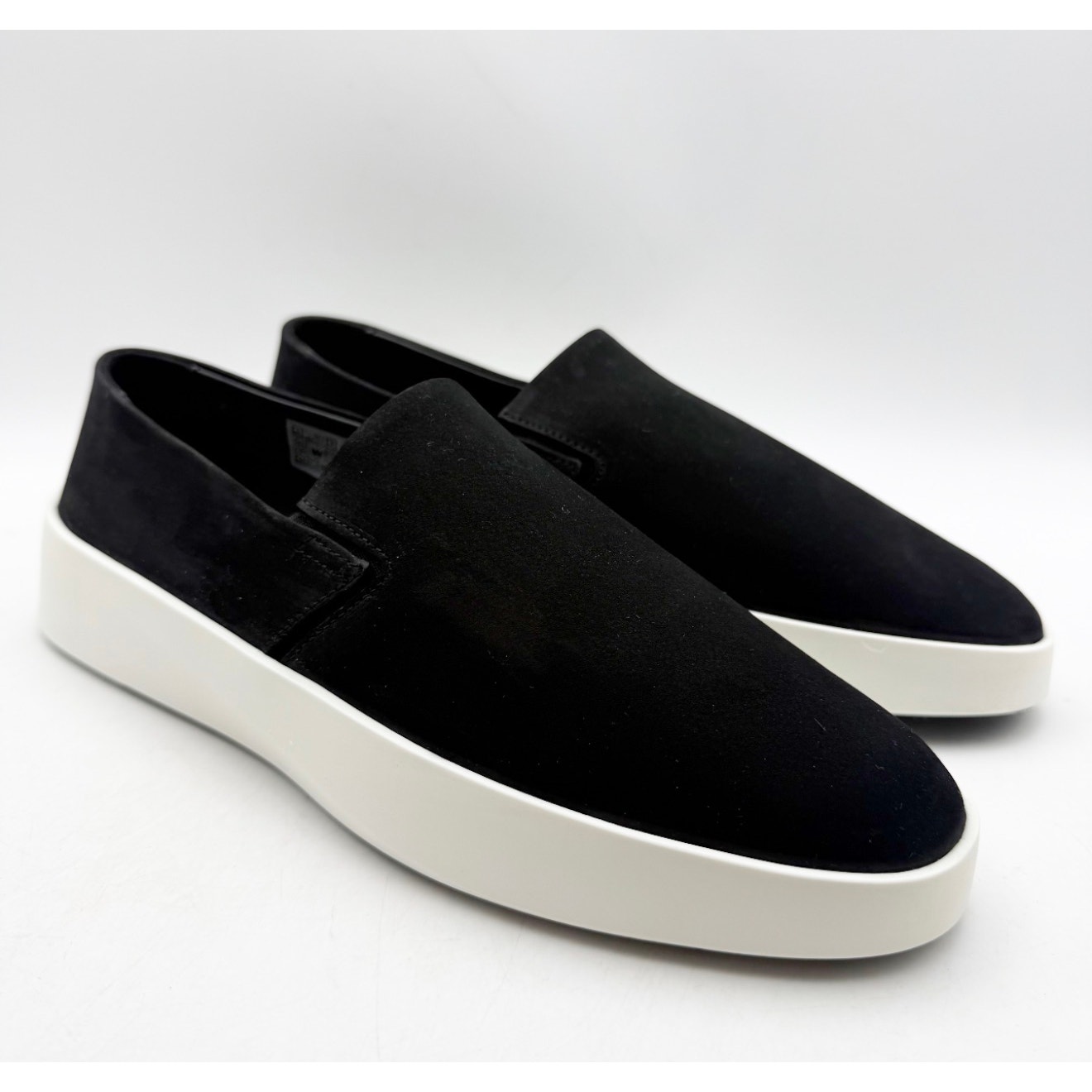 Wolf & Shepherd Cruise Slip On Shoes Mens 7.5 Womens 9 Black Leather Suede Nwob — image 5 of 8